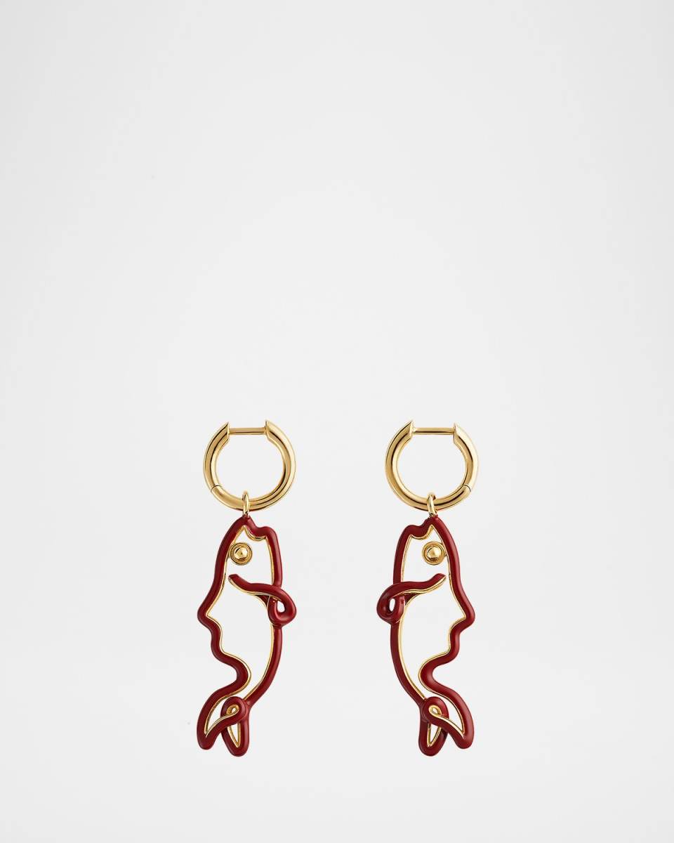 Enamel Fish Earrings